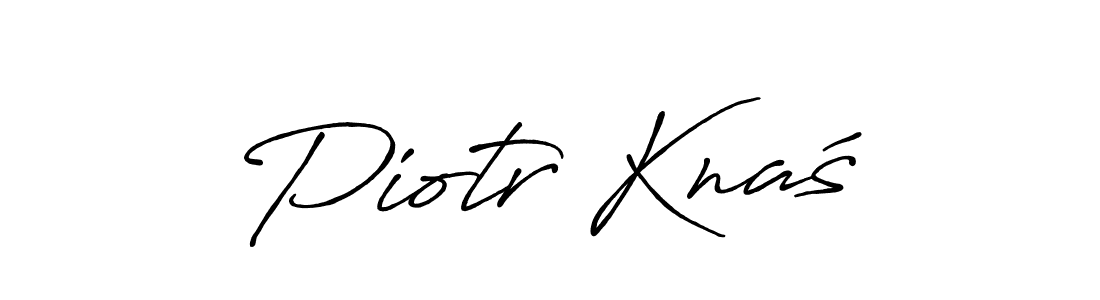 Piotr Knaś stylish signature style. Best Handwritten Sign (Antro_Vectra_Bolder) for my name. Handwritten Signature Collection Ideas for my name Piotr Knaś. Piotr Knaś signature style 7 images and pictures png