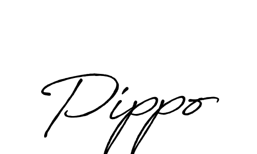 Make a beautiful signature design for name Pippo. With this signature (Antro_Vectra_Bolder) style, you can create a handwritten signature for free. Pippo signature style 7 images and pictures png