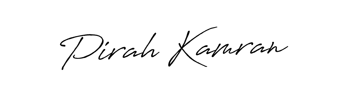 Create a beautiful signature design for name Pirah Kamran. With this signature (Antro_Vectra_Bolder) fonts, you can make a handwritten signature for free. Pirah Kamran signature style 7 images and pictures png