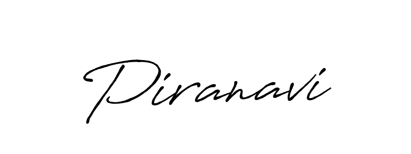 Create a beautiful signature design for name Piranavi. With this signature (Antro_Vectra_Bolder) fonts, you can make a handwritten signature for free. Piranavi signature style 7 images and pictures png