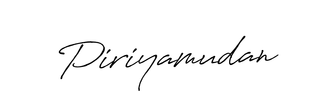 How to make Piriyamudan signature? Antro_Vectra_Bolder is a professional autograph style. Create handwritten signature for Piriyamudan name. Piriyamudan signature style 7 images and pictures png