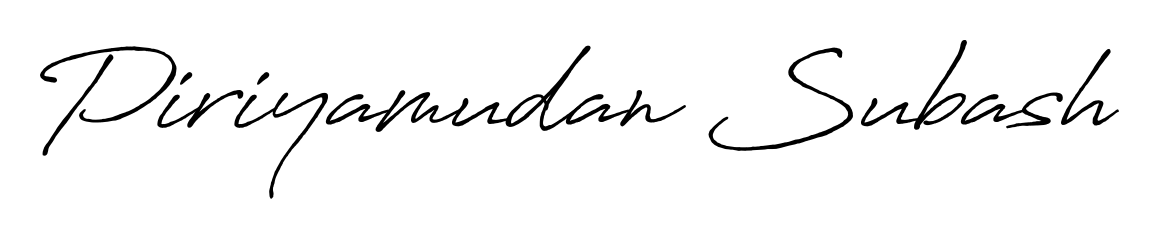 Antro_Vectra_Bolder is a professional signature style that is perfect for those who want to add a touch of class to their signature. Get Piriyamudan Subash name fancy signature for free. Piriyamudan Subash signature style 7 images and pictures png