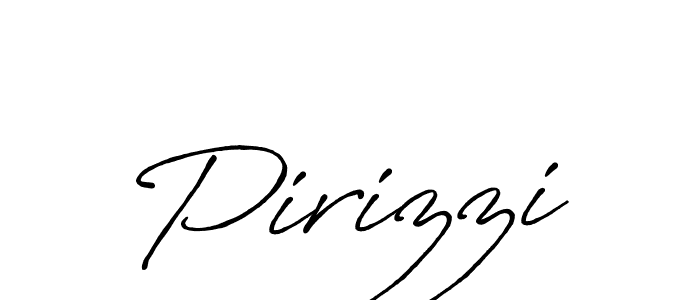 Use a signature maker to create a handwritten signature online. With this signature software, you can design (Antro_Vectra_Bolder) your own signature for name Pirizzi. Pirizzi signature style 7 images and pictures png