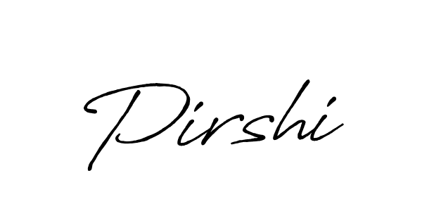 How to make Pirshi name signature. Use Antro_Vectra_Bolder style for creating short signs online. This is the latest handwritten sign. Pirshi signature style 7 images and pictures png