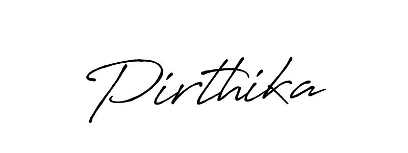 How to make Pirthika name signature. Use Antro_Vectra_Bolder style for creating short signs online. This is the latest handwritten sign. Pirthika signature style 7 images and pictures png