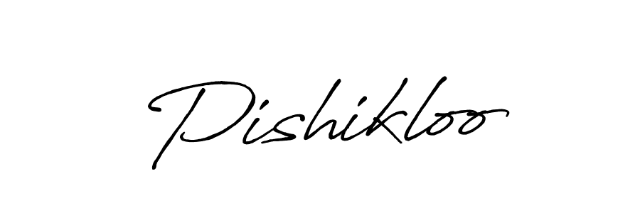 Make a beautiful signature design for name Pishikloo. With this signature (Antro_Vectra_Bolder) style, you can create a handwritten signature for free. Pishikloo signature style 7 images and pictures png