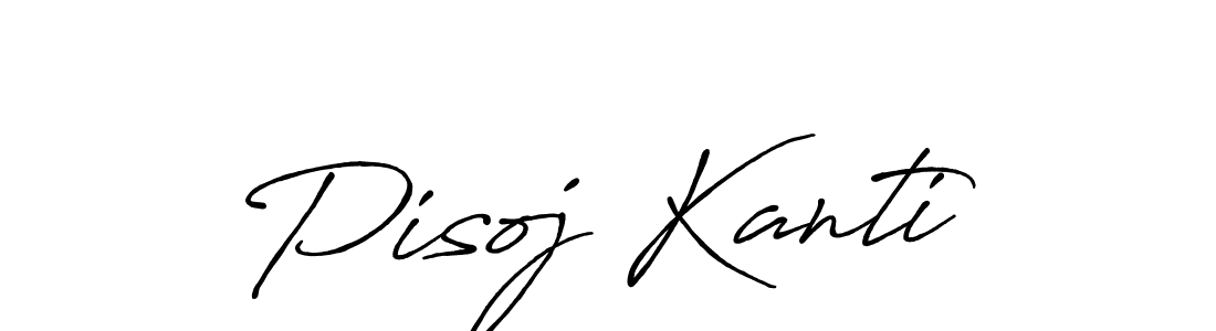 How to make Pisoj Kanti name signature. Use Antro_Vectra_Bolder style for creating short signs online. This is the latest handwritten sign. Pisoj Kanti signature style 7 images and pictures png