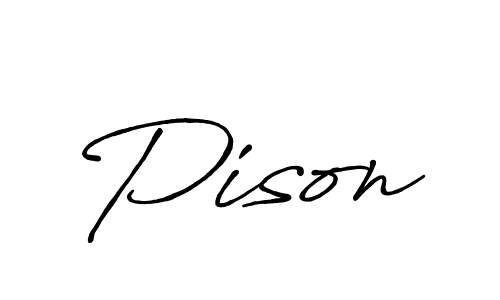 Make a beautiful signature design for name Pison. With this signature (Antro_Vectra_Bolder) style, you can create a handwritten signature for free. Pison signature style 7 images and pictures png