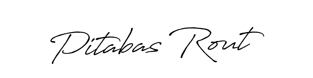 How to make Pitabas Rout name signature. Use Antro_Vectra_Bolder style for creating short signs online. This is the latest handwritten sign. Pitabas Rout signature style 7 images and pictures png