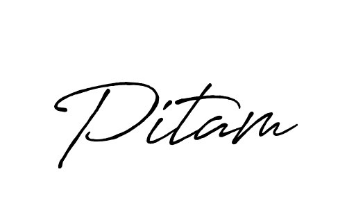 if you are searching for the best signature style for your name Pitam. so please give up your signature search. here we have designed multiple signature styles  using Antro_Vectra_Bolder. Pitam signature style 7 images and pictures png