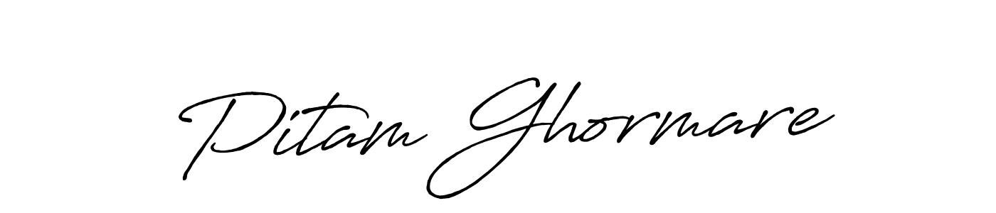 Similarly Antro_Vectra_Bolder is the best handwritten signature design. Signature creator online .You can use it as an online autograph creator for name Pitam Ghormare. Pitam Ghormare signature style 7 images and pictures png