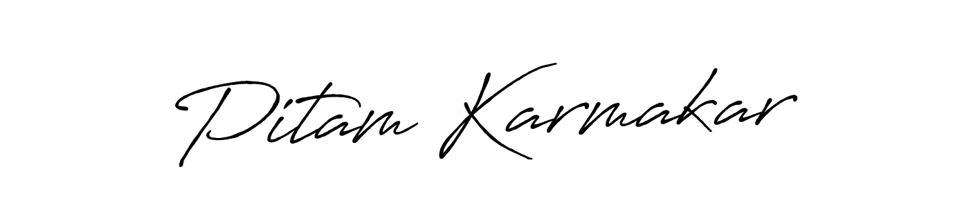 Also we have Pitam Karmakar name is the best signature style. Create professional handwritten signature collection using Antro_Vectra_Bolder autograph style. Pitam Karmakar signature style 7 images and pictures png