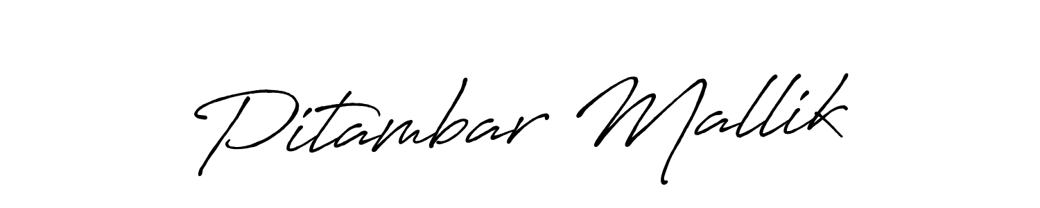 Make a beautiful signature design for name Pitambar Mallik. With this signature (Antro_Vectra_Bolder) style, you can create a handwritten signature for free. Pitambar Mallik signature style 7 images and pictures png