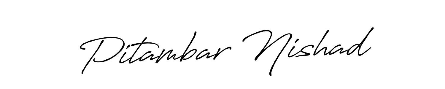 Antro_Vectra_Bolder is a professional signature style that is perfect for those who want to add a touch of class to their signature. It is also a great choice for those who want to make their signature more unique. Get Pitambar Nishad name to fancy signature for free. Pitambar Nishad signature style 7 images and pictures png