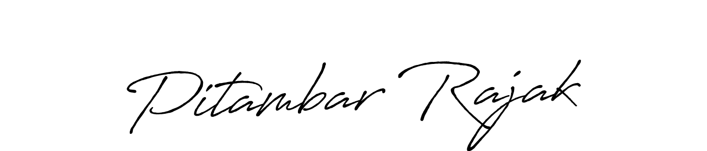 How to make Pitambar Rajak name signature. Use Antro_Vectra_Bolder style for creating short signs online. This is the latest handwritten sign. Pitambar Rajak signature style 7 images and pictures png