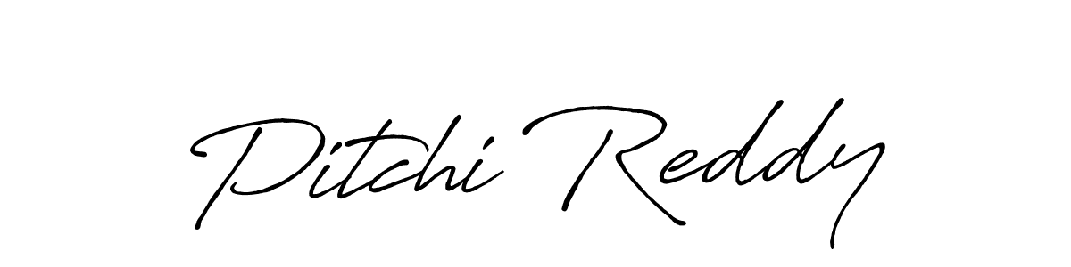 The best way (Antro_Vectra_Bolder) to make a short signature is to pick only two or three words in your name. The name Pitchi Reddy include a total of six letters. For converting this name. Pitchi Reddy signature style 7 images and pictures png