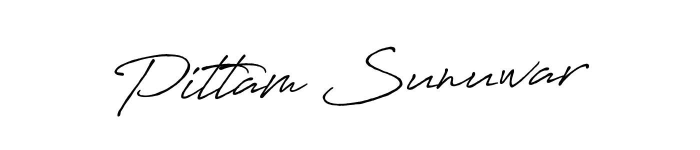 Make a short Pittam Sunuwar signature style. Manage your documents anywhere anytime using Antro_Vectra_Bolder. Create and add eSignatures, submit forms, share and send files easily. Pittam Sunuwar signature style 7 images and pictures png