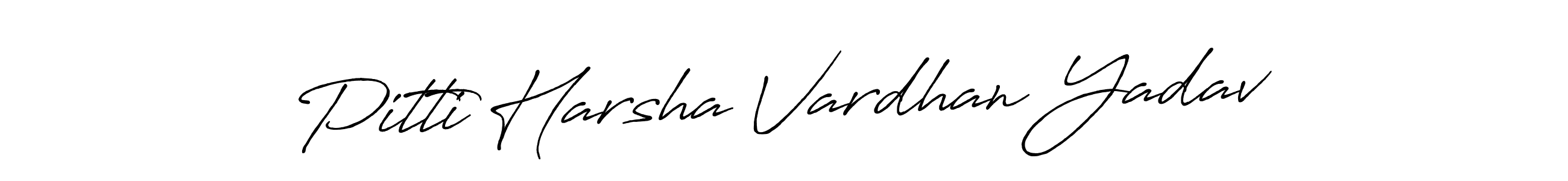 Use a signature maker to create a handwritten signature online. With this signature software, you can design (Antro_Vectra_Bolder) your own signature for name Pitti Harsha Vardhan Yadav. Pitti Harsha Vardhan Yadav signature style 7 images and pictures png