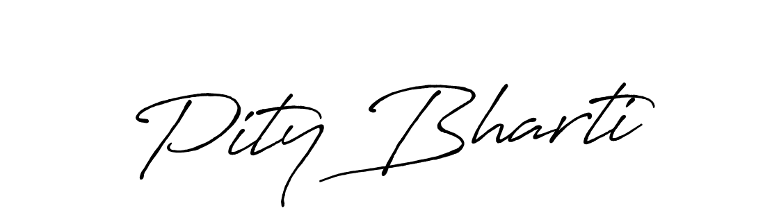 How to make Pity Bharti name signature. Use Antro_Vectra_Bolder style for creating short signs online. This is the latest handwritten sign. Pity Bharti signature style 7 images and pictures png