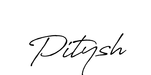 How to make Pitysh name signature. Use Antro_Vectra_Bolder style for creating short signs online. This is the latest handwritten sign. Pitysh signature style 7 images and pictures png