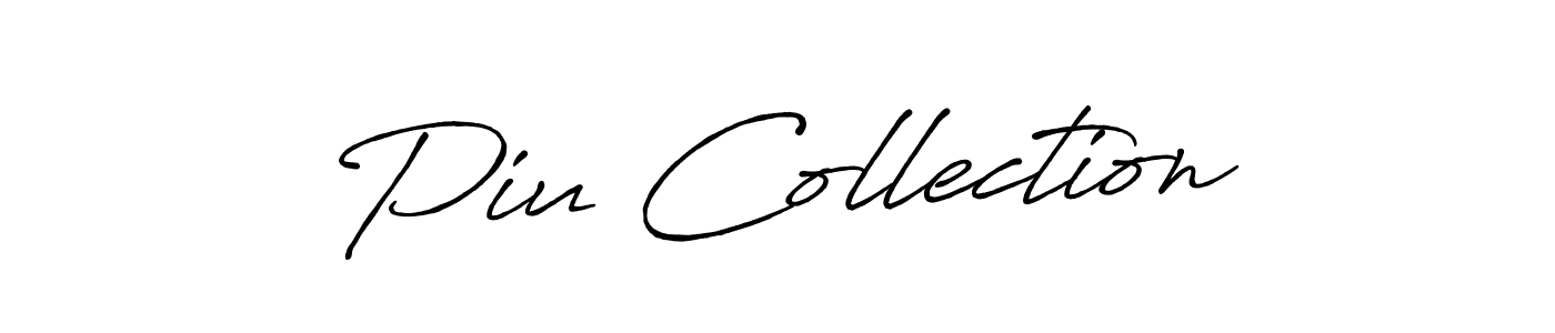 Also You can easily find your signature by using the search form. We will create Piu Collection name handwritten signature images for you free of cost using Antro_Vectra_Bolder sign style. Piu Collection signature style 7 images and pictures png