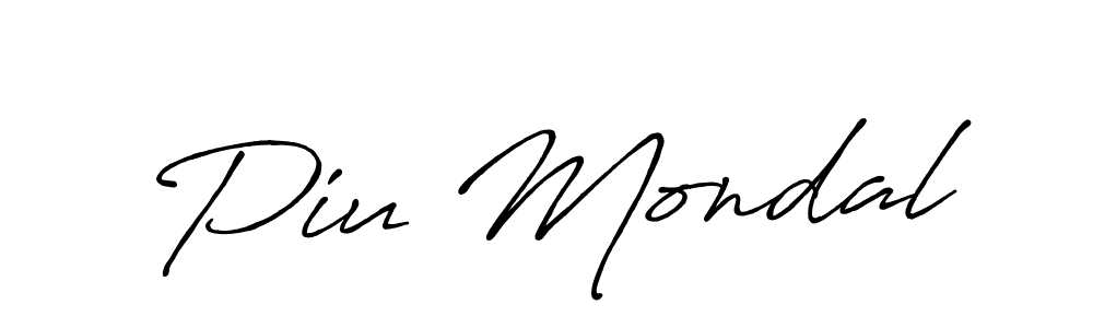 Similarly Antro_Vectra_Bolder is the best handwritten signature design. Signature creator online .You can use it as an online autograph creator for name Piu Mondal. Piu Mondal signature style 7 images and pictures png