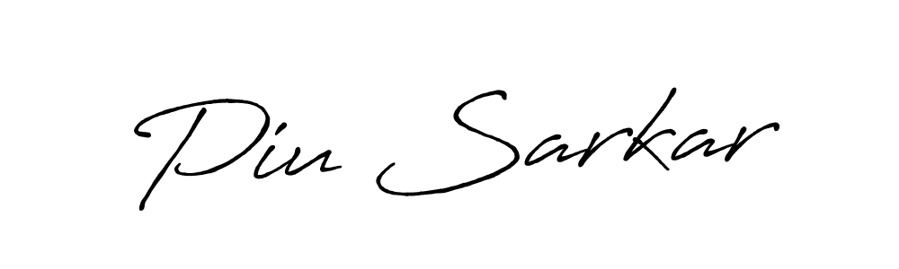 How to make Piu Sarkar signature? Antro_Vectra_Bolder is a professional autograph style. Create handwritten signature for Piu Sarkar name. Piu Sarkar signature style 7 images and pictures png