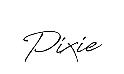 How to make Pixie signature? Antro_Vectra_Bolder is a professional autograph style. Create handwritten signature for Pixie name. Pixie signature style 7 images and pictures png