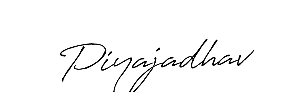 Similarly Antro_Vectra_Bolder is the best handwritten signature design. Signature creator online .You can use it as an online autograph creator for name Piyajadhav. Piyajadhav signature style 7 images and pictures png