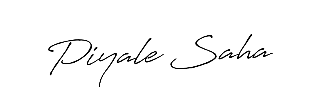 Design your own signature with our free online signature maker. With this signature software, you can create a handwritten (Antro_Vectra_Bolder) signature for name Piyale Saha. Piyale Saha signature style 7 images and pictures png