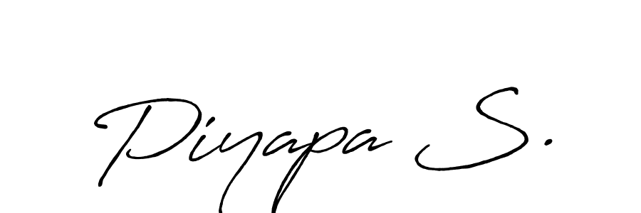 How to make Piyapa S. signature? Antro_Vectra_Bolder is a professional autograph style. Create handwritten signature for Piyapa S. name. Piyapa S. signature style 7 images and pictures png