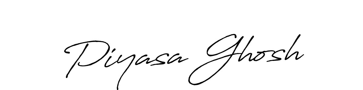 Make a beautiful signature design for name Piyasa Ghosh. With this signature (Antro_Vectra_Bolder) style, you can create a handwritten signature for free. Piyasa Ghosh signature style 7 images and pictures png