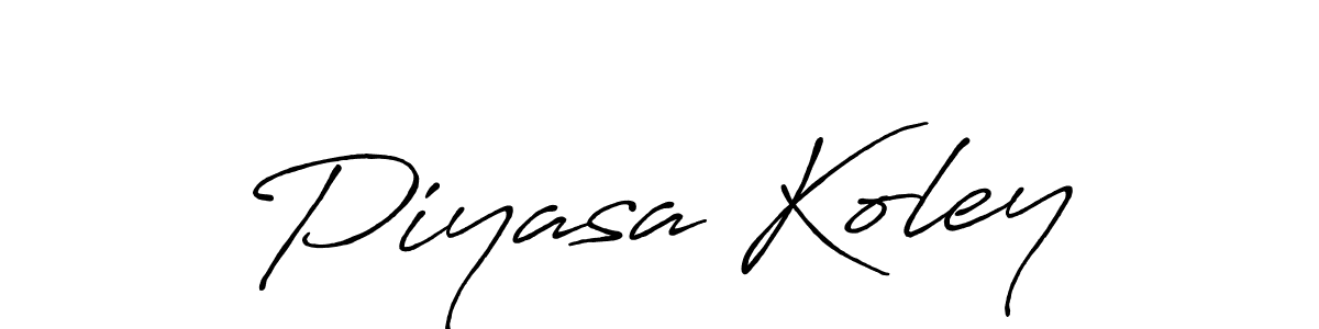 How to make Piyasa Koley name signature. Use Antro_Vectra_Bolder style for creating short signs online. This is the latest handwritten sign. Piyasa Koley signature style 7 images and pictures png