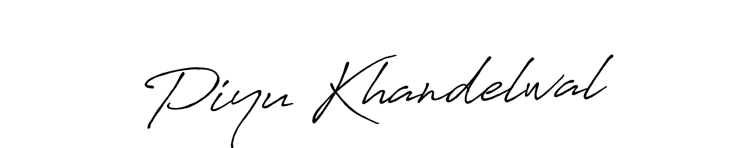 Make a short Piyu Khandelwal signature style. Manage your documents anywhere anytime using Antro_Vectra_Bolder. Create and add eSignatures, submit forms, share and send files easily. Piyu Khandelwal signature style 7 images and pictures png