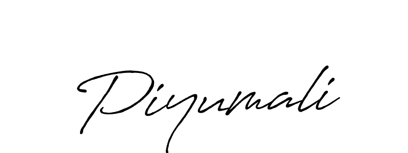 Use a signature maker to create a handwritten signature online. With this signature software, you can design (Antro_Vectra_Bolder) your own signature for name Piyumali. Piyumali signature style 7 images and pictures png