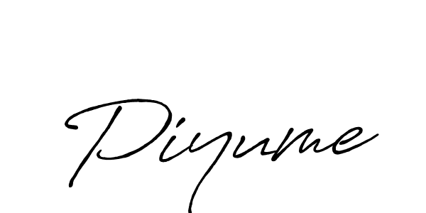 Also we have Piyume name is the best signature style. Create professional handwritten signature collection using Antro_Vectra_Bolder autograph style. Piyume signature style 7 images and pictures png