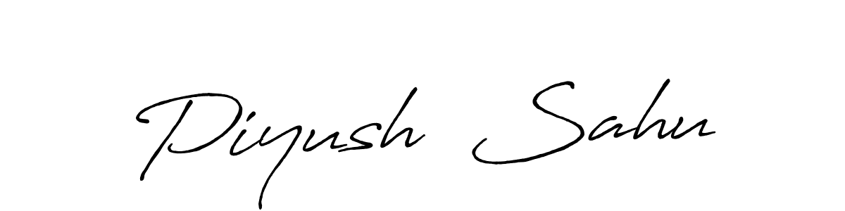 Piyush  Sahu stylish signature style. Best Handwritten Sign (Antro_Vectra_Bolder) for my name. Handwritten Signature Collection Ideas for my name Piyush  Sahu. Piyush  Sahu signature style 7 images and pictures png