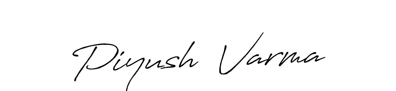 Make a beautiful signature design for name Piyush  Varma. With this signature (Antro_Vectra_Bolder) style, you can create a handwritten signature for free. Piyush  Varma signature style 7 images and pictures png