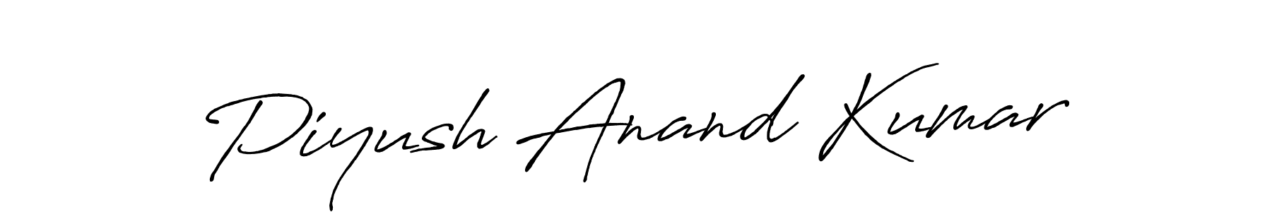 Create a beautiful signature design for name Piyush Anand Kumar. With this signature (Antro_Vectra_Bolder) fonts, you can make a handwritten signature for free. Piyush Anand Kumar signature style 7 images and pictures png