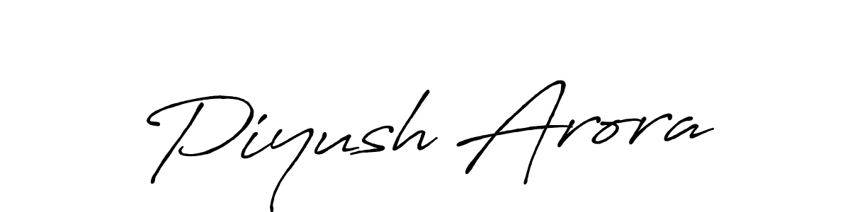 How to make Piyush Arora signature? Antro_Vectra_Bolder is a professional autograph style. Create handwritten signature for Piyush Arora name. Piyush Arora signature style 7 images and pictures png