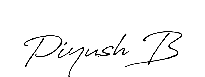 Also we have Piyush B name is the best signature style. Create professional handwritten signature collection using Antro_Vectra_Bolder autograph style. Piyush B signature style 7 images and pictures png