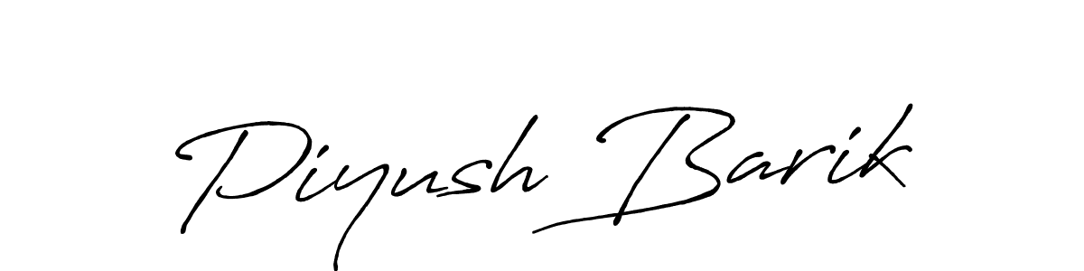 Piyush Barik stylish signature style. Best Handwritten Sign (Antro_Vectra_Bolder) for my name. Handwritten Signature Collection Ideas for my name Piyush Barik. Piyush Barik signature style 7 images and pictures png