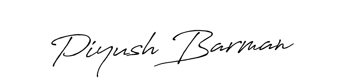 Design your own signature with our free online signature maker. With this signature software, you can create a handwritten (Antro_Vectra_Bolder) signature for name Piyush Barman. Piyush Barman signature style 7 images and pictures png