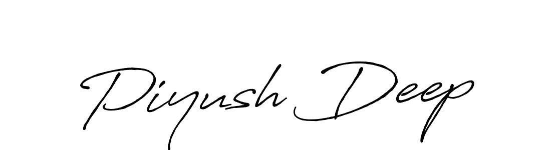 Create a beautiful signature design for name Piyush Deep. With this signature (Antro_Vectra_Bolder) fonts, you can make a handwritten signature for free. Piyush Deep signature style 7 images and pictures png