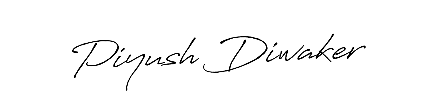 Also we have Piyush Diwaker name is the best signature style. Create professional handwritten signature collection using Antro_Vectra_Bolder autograph style. Piyush Diwaker signature style 7 images and pictures png