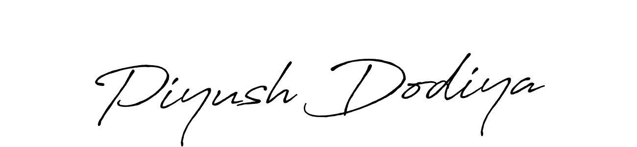 Piyush Dodiya stylish signature style. Best Handwritten Sign (Antro_Vectra_Bolder) for my name. Handwritten Signature Collection Ideas for my name Piyush Dodiya. Piyush Dodiya signature style 7 images and pictures png