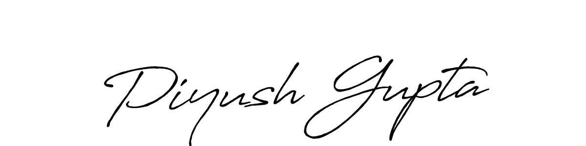 How to make Piyush Gupta signature? Antro_Vectra_Bolder is a professional autograph style. Create handwritten signature for Piyush Gupta name. Piyush Gupta signature style 7 images and pictures png