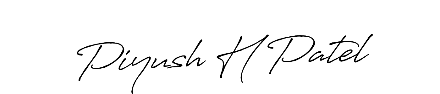 Make a beautiful signature design for name Piyush H Patel. Use this online signature maker to create a handwritten signature for free. Piyush H Patel signature style 7 images and pictures png