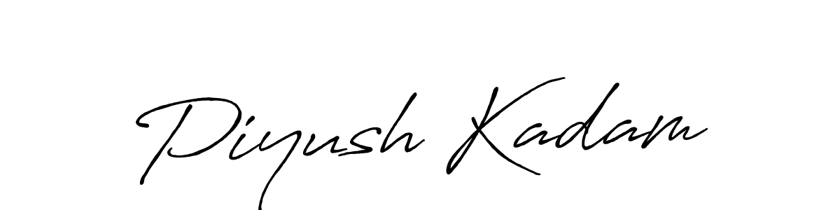 Make a beautiful signature design for name Piyush Kadam. With this signature (Antro_Vectra_Bolder) style, you can create a handwritten signature for free. Piyush Kadam signature style 7 images and pictures png