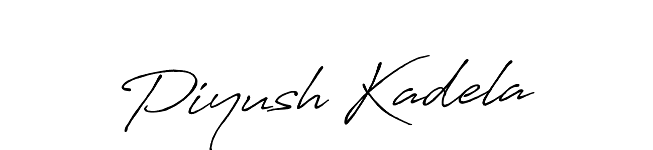 Design your own signature with our free online signature maker. With this signature software, you can create a handwritten (Antro_Vectra_Bolder) signature for name Piyush Kadela. Piyush Kadela signature style 7 images and pictures png